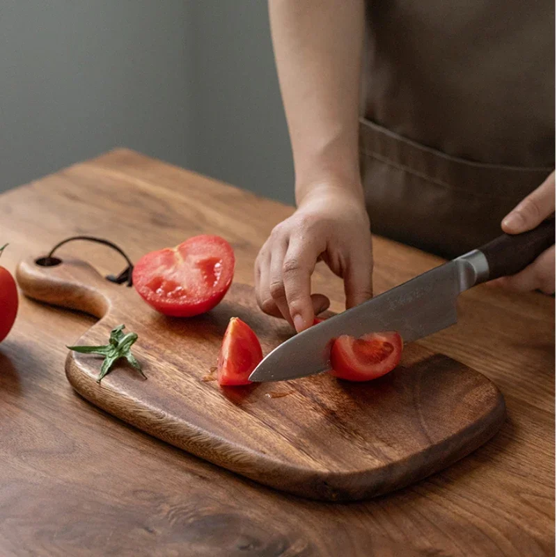 Compact Bread Tray Japanese Wooden Chopping BoardFruit Cutting Surface Durable Steak Preparation Platter，Rustic Cutting Board