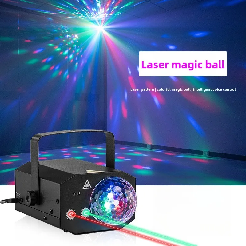 

Laser Magic Ball Ambient Light Stage Light Bar KTV Voice Control Intelligent Remote Control LED Magic Ball Laser Light