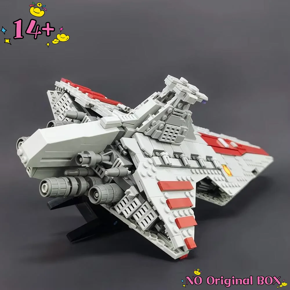 Nuevo modelo 2026 Venator Republic Cruiser MOC de la Era de los Clones de Star Wars, 643 piezas, nave de ataque con puentes duales, decoración para el hogar