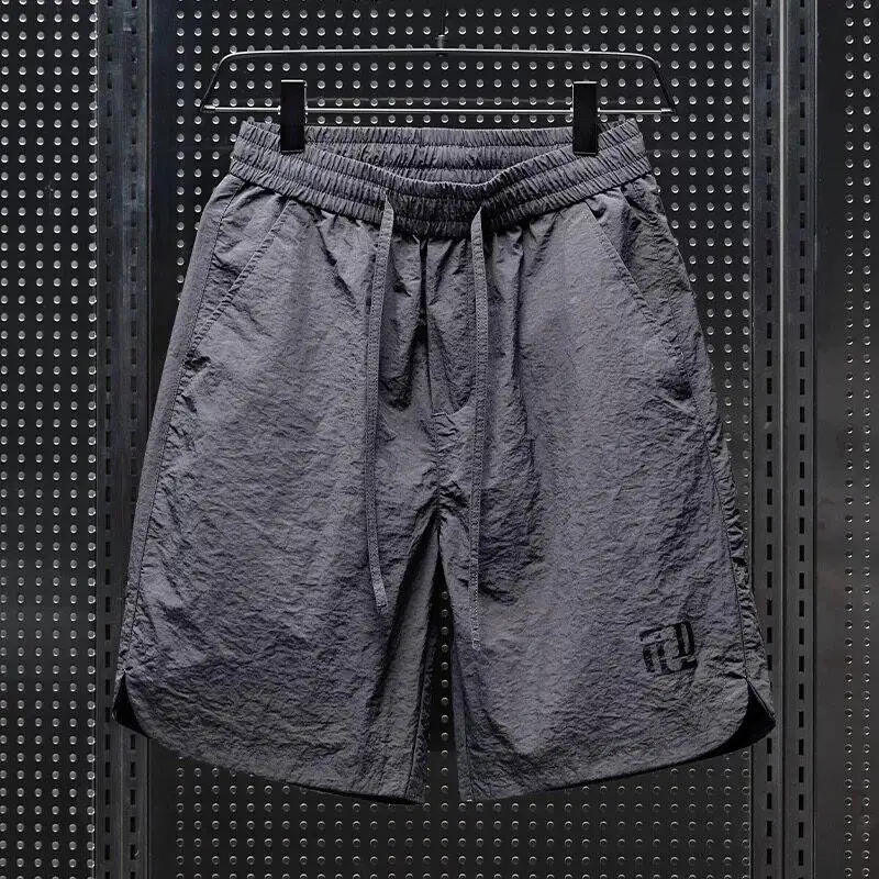 Ice Silk Casual Shorts Men's Summer Thin Wear Resistant Five Parts Quick Dry Beach Four Parts mid Pants Loose Fit American Style