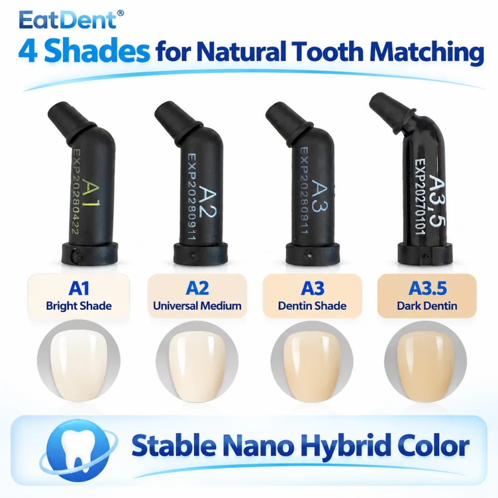 Dentex Dental Unidose Capsules Resin Light Curing Composite Resin Nano Hybrid Bulk Filling Material A1/A2/A3/A3.5 All Purpose