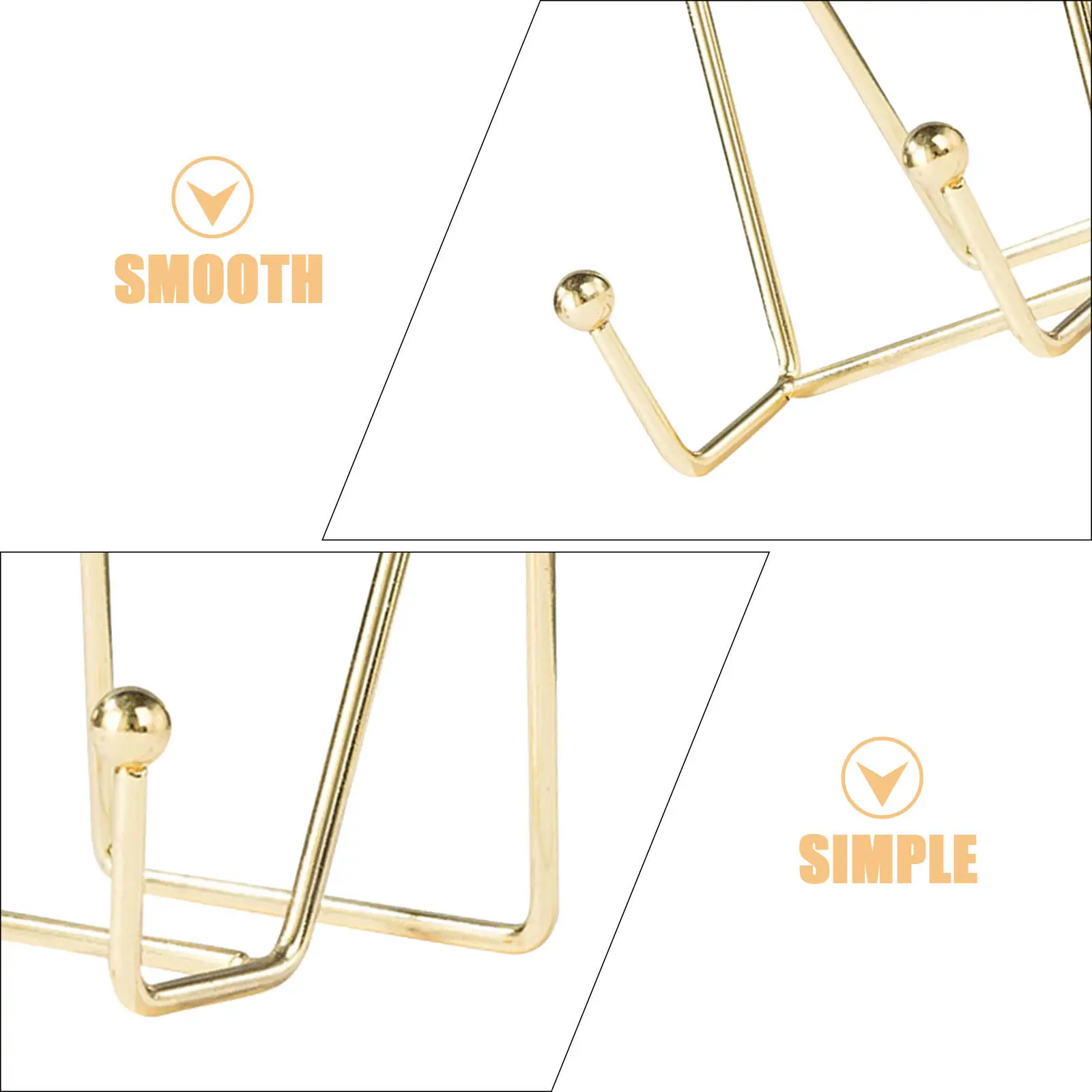 4Pcs Metal Plate Display Stands Stable Tabletop Holder for Photo Frames Books Trophies Souvenir Art Display Decorate Plate Stand