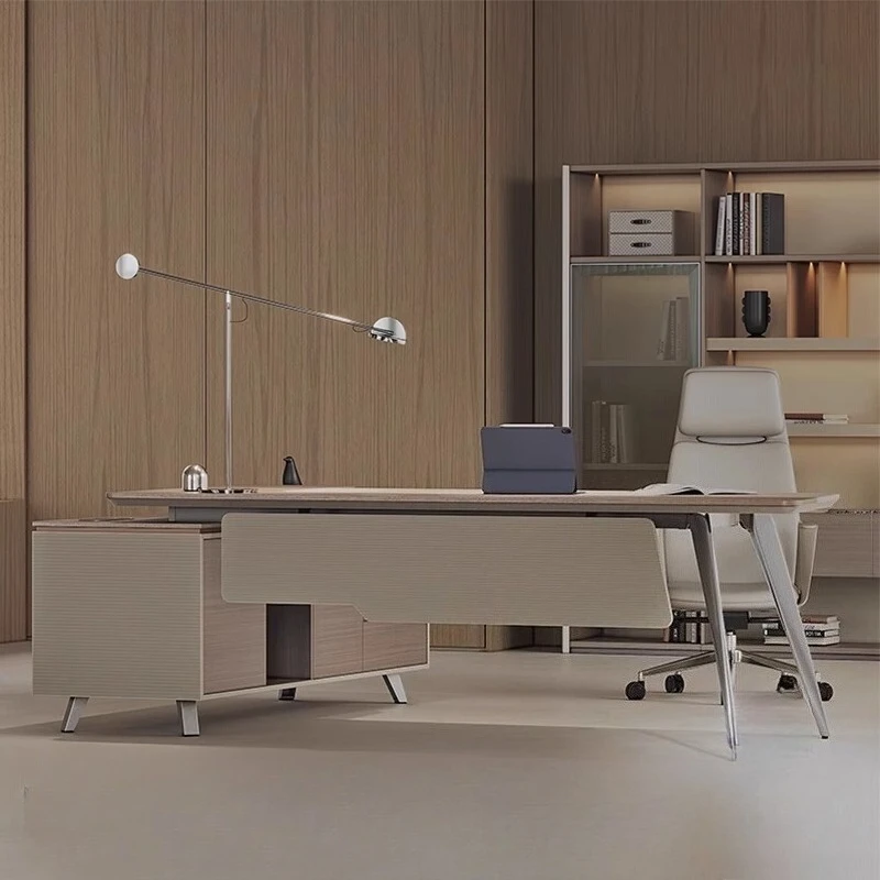 

Modern Simple Office Desk Nordic Luxury Advanced Designer L Shape Desk Foldable Computer Office Furniture Arbeitstisch FYOD