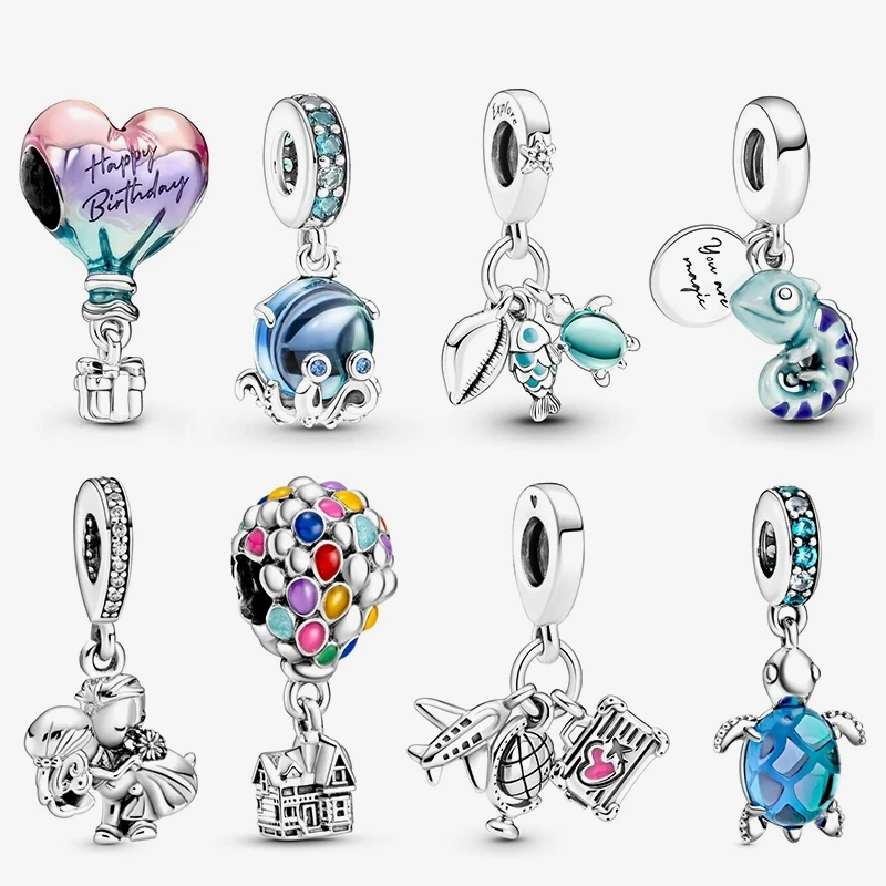 

2024 New in Hot Sale Original Charm Beads Fit Pandora Bracelet For Women 925 Silver Glow Discoloration Pendant Bead Jewelry Gift