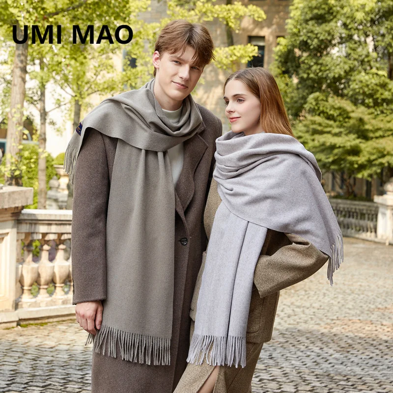 umi-mao-ウールスカーフショールハイエンド多用途カシミヤスカーフ女性のための秋冬厚みのあるカップルスタイル無地スカーフ
