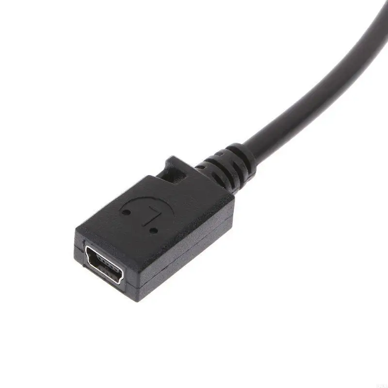 62KA Micro USB Mężczyzna do mini USB żeńskie złącza adaptera złącza kablowa kabla sznurka do ładowarki