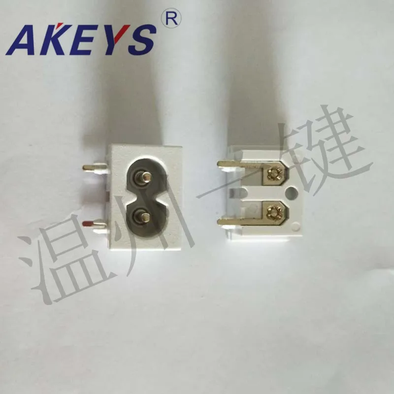 10 PCS AC-003C power socket high quality base 90 degree 8 word 8 word socket 10A250V plum blossom socket white