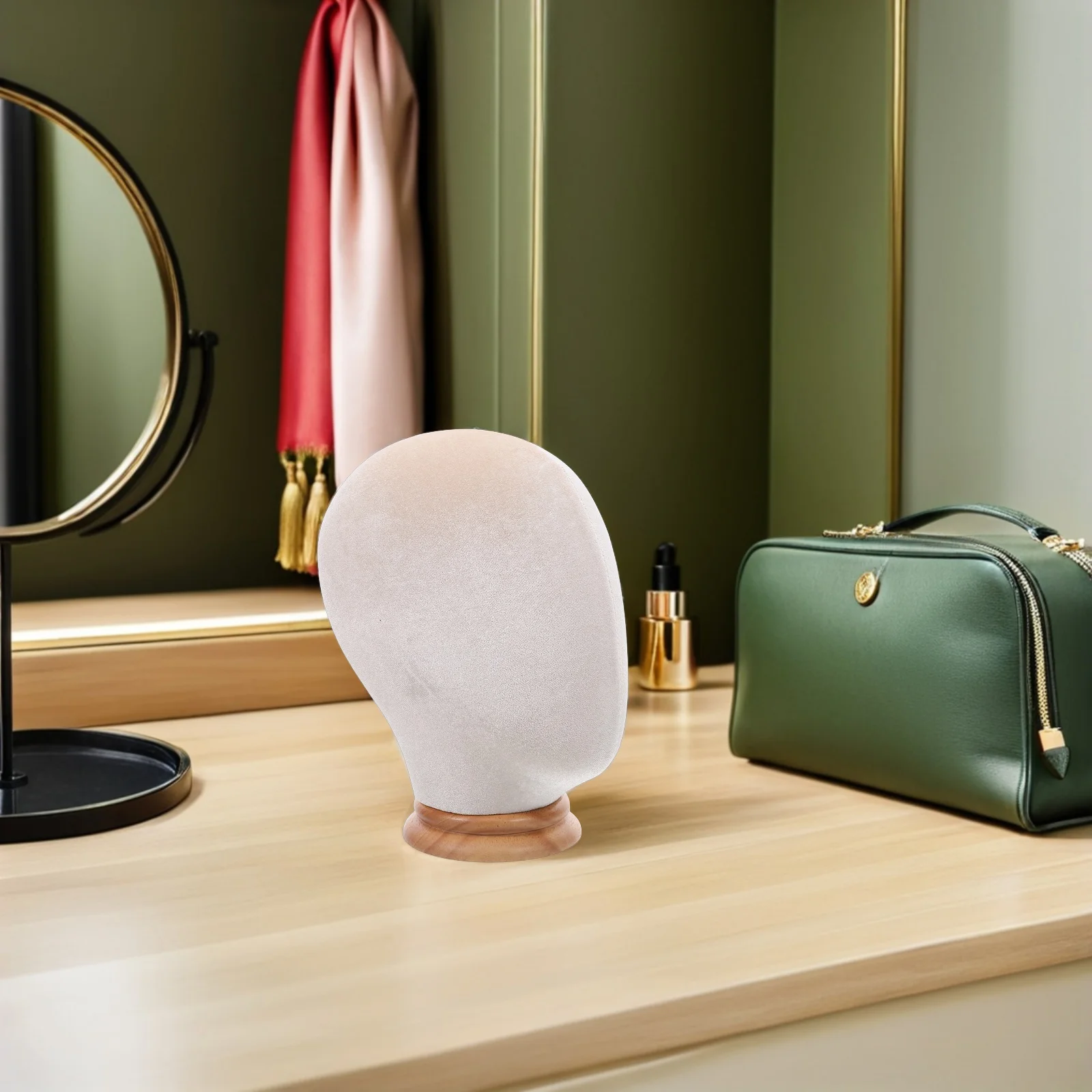 

Freestanding Hat Display Rack Stand Mannequin Head Beige Hat Cap Organizer for Retail Tabletop Holder Rack