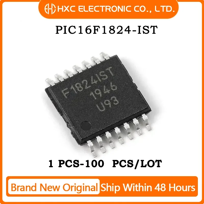 5/10/50/100PCS PIC16F PIC16F1824 IC MCU Chip 8BIT 7KB FLASH 14TSSOP PIC16F1824-I/ST