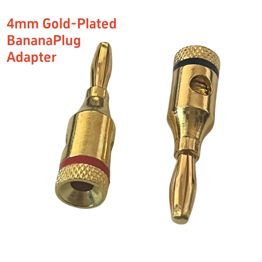 

10Pcs 4mm Banana Plug Connector 24k Gold-Plated Musical Audio Speaker Cable 8AWG To 20AWG Wire Converter Adapter Tool H10