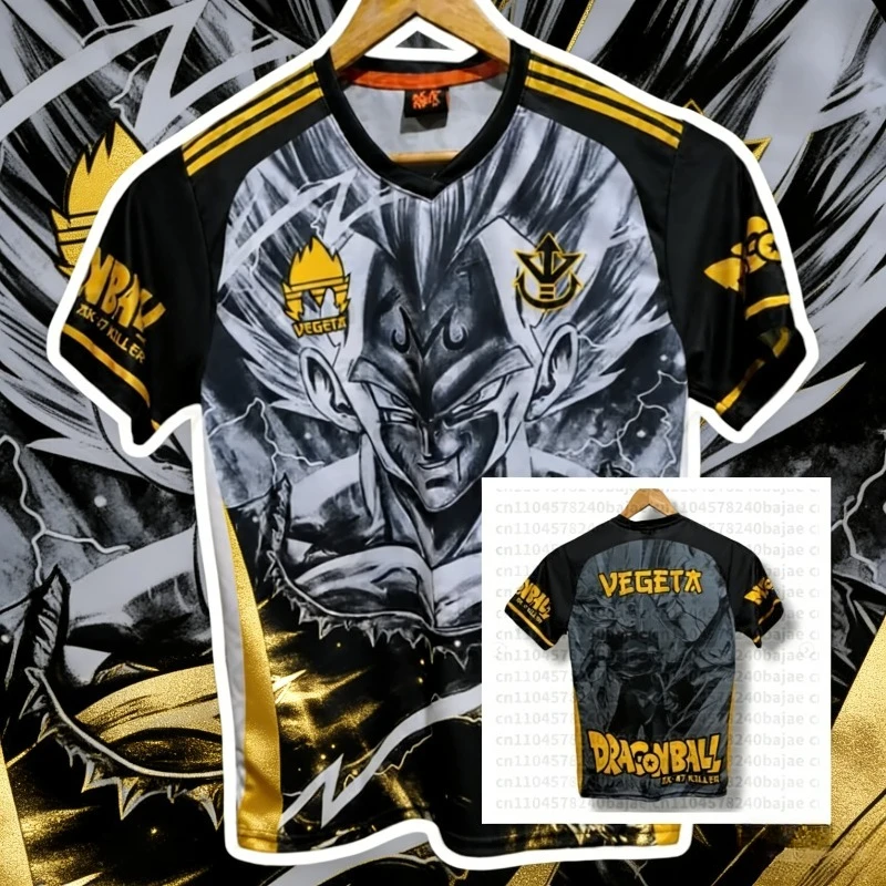 

Summer 2026 Hot Selling Men's Sports Jerseys T-shirt Japanese Dragon Ball Anime Printed T-shirt Breathable and Quick Drying