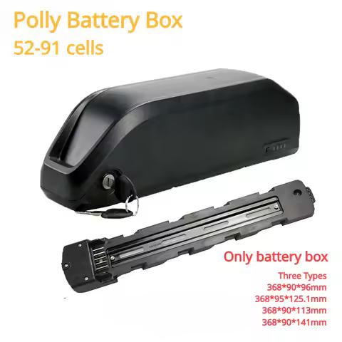 Polly Battery Box for E-bike 36V/48V/52V 40-91 Cells Housing Downtube Lithium Battery Controller Box Case Kit Parrot Battery