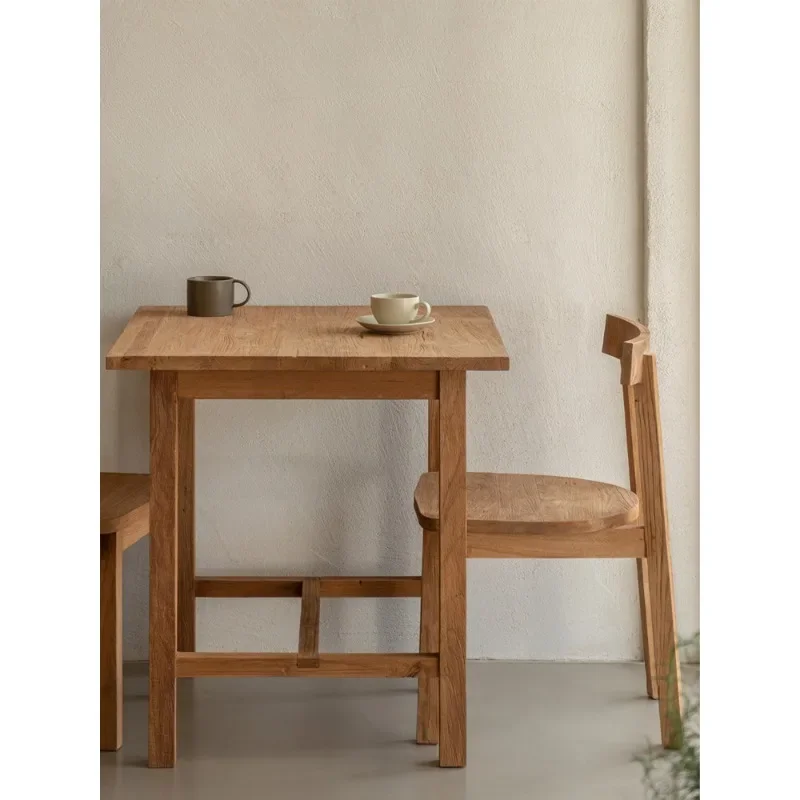 Solid wood large board table, log coffee table, workbench restaurant table