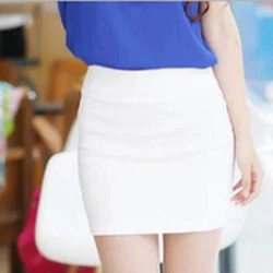 Women Work Skirt Ladies Mini Skirt Slim Fit Upper Thigh Length Dress Fashion A-line Short Dresses