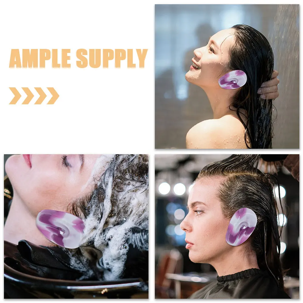 3 ペア漏れ防止シリコン耳カバー防水染毛剤耳プロテクターソフトで快適なサロン使用染毛剤イヤーマフ