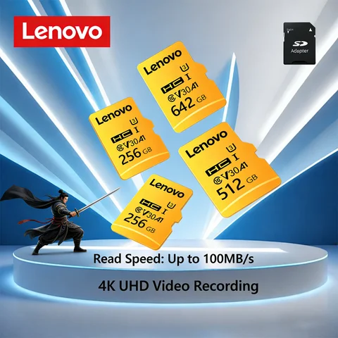 Bilashmart Lenovo High Speed Micro SD Card V60 64GB 128GB 256GB 512GB Memory for Phone Camera