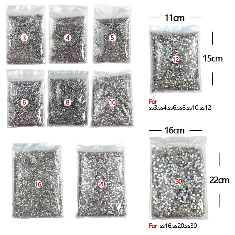 10Bag/lot SS6-SS30 Wholesale Crystals Hyacinth Hot Fix Glass Rhinestone Flatback Iron On Strass In Bulk Hotfix Crystal Stones