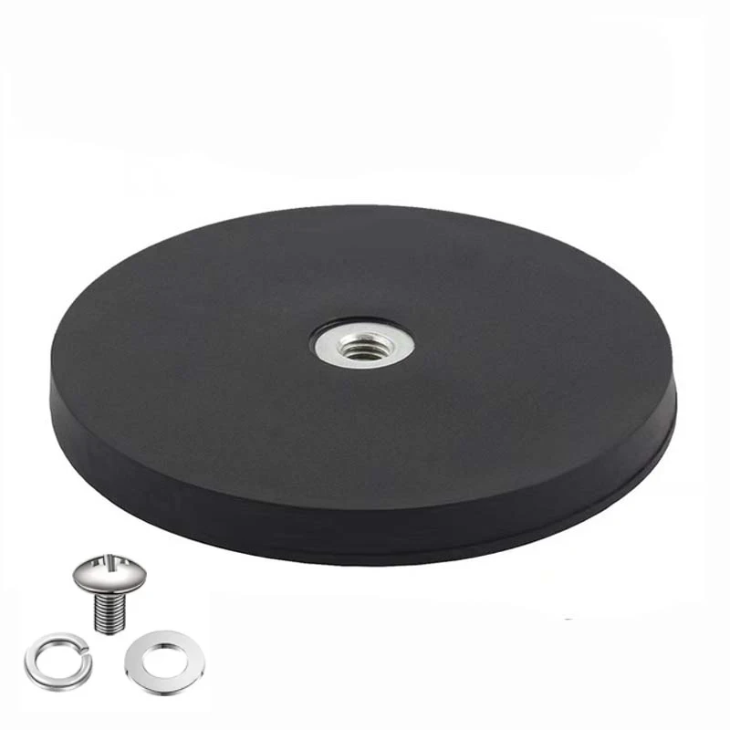 Magnete rivestito in gomma D66mm M6/M8 Base femmina ventosa strumento magnete resistente ai graffi Forte base magnetica