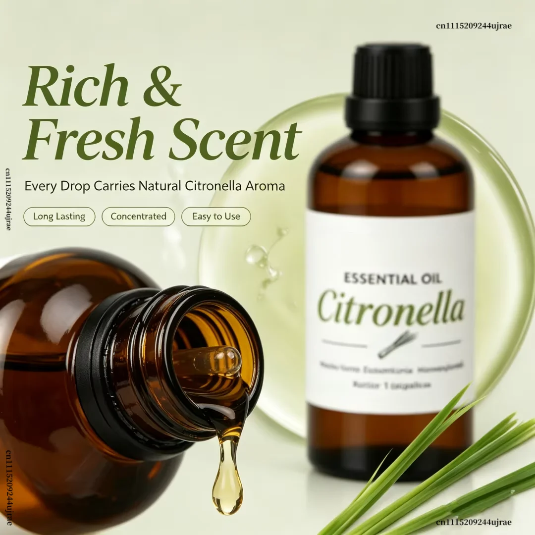 Electric Diffuser Humidifier Fragrance Scent Oil 100ml Natural Citronella Essential Oil Indoor Room Atmosphere Scent Making