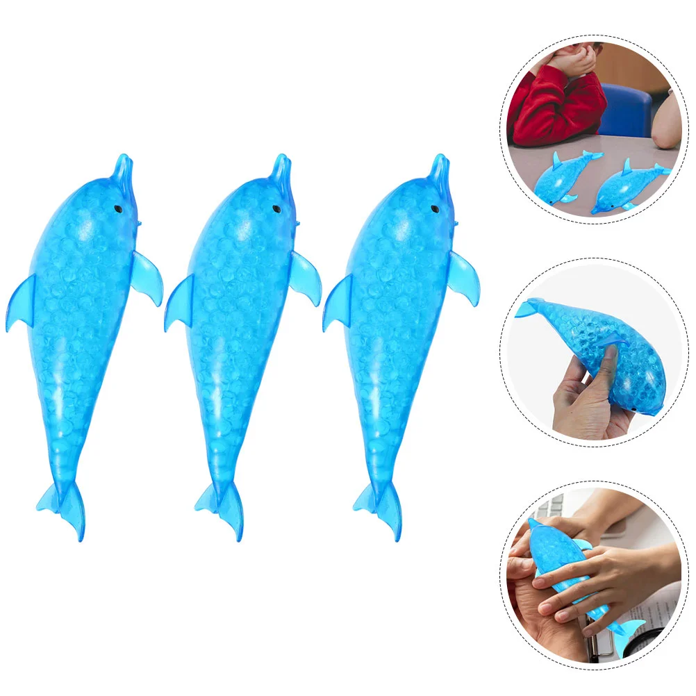 4 Stück Delphin Pinch Ball Sensorisches Spielzeug für Kinder, weiche Partygeschenke, Zappeln