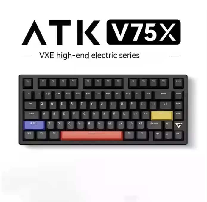 VXE ATK V75X 80Keys 3 Mode Mechanical Keyboard Gamer Keyboard 2.4G BT Wireless 80Key RGB Hot Swap Esports Office Gaming Keyboard