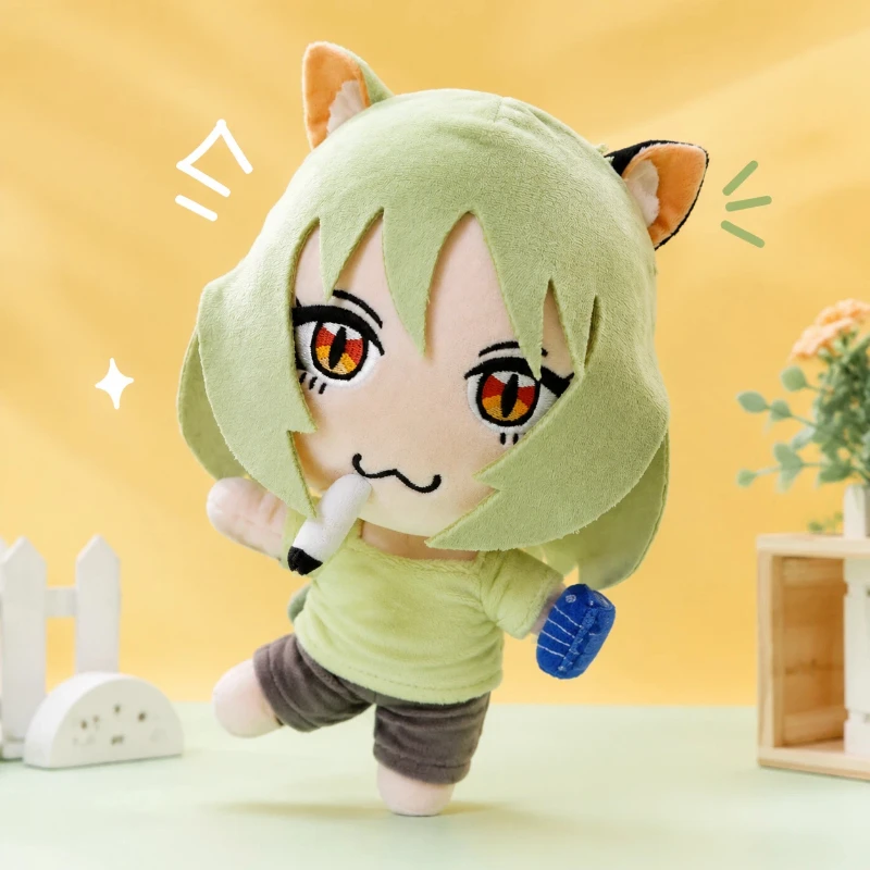 Neues 25cm Yani Neko Plüschtier, Niedliche Catwoman Stoffpuppe, Anime-Zubehör, Weiche Cartoon-Figur, Plüschtier, Heimdekoration, Geburtstagsgeschenk