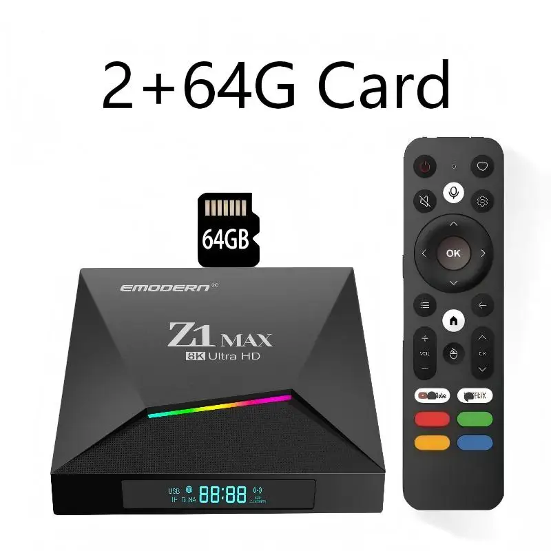 Z1 Max Android 15 Smart TV Box Allwinner H618 Quad Core 4G 5G Dual WiFi BT5.0 Media Player Digitale Spraakafstandsbediening HD 8K 4K iptv