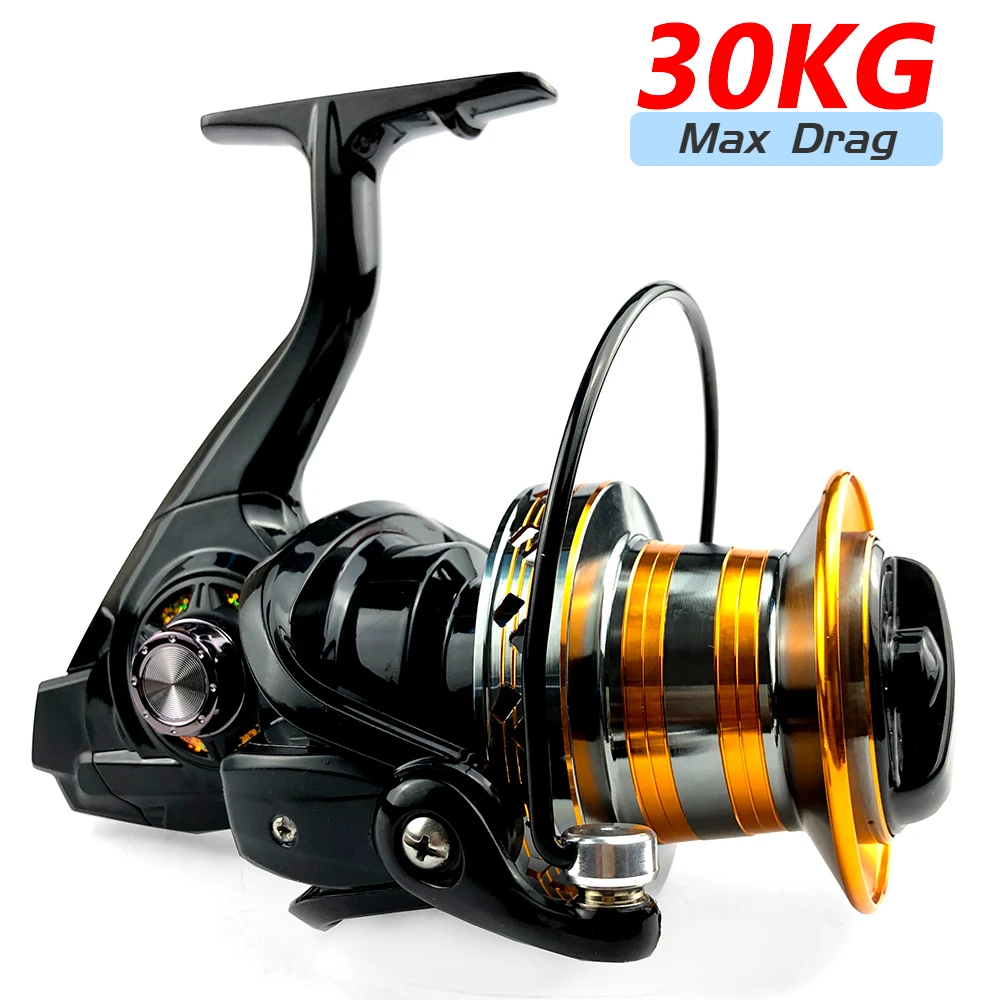 Long Shot Spinning Fishing Reel 9000/10000/12000 Series Surf Fishing Wheel Max Drag 30KG Saltwater Big Trolling Reel Pesca