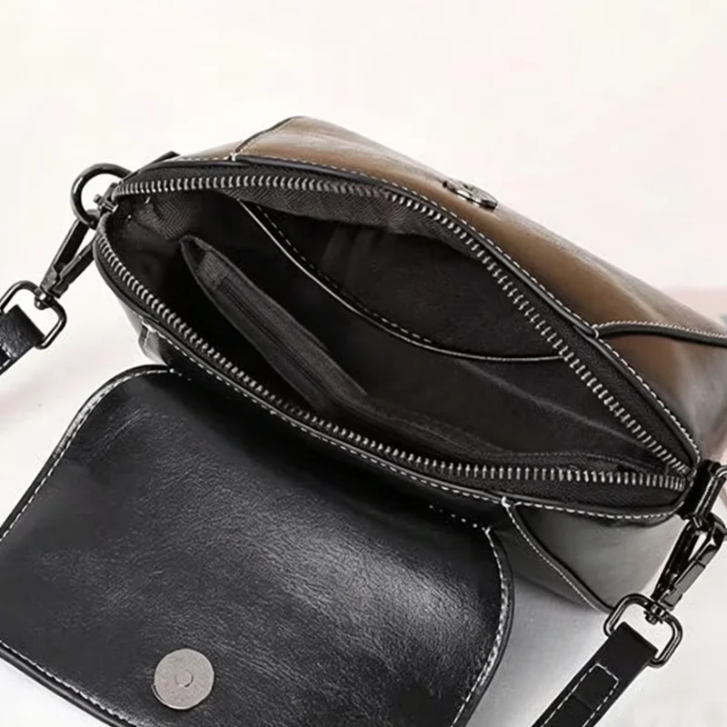 Real Leather Handbag for Women,Soft Leather Shell Bags,Shoulder Crossbody Bag,European New Travel Purse,Lady Everyday Phone Bags