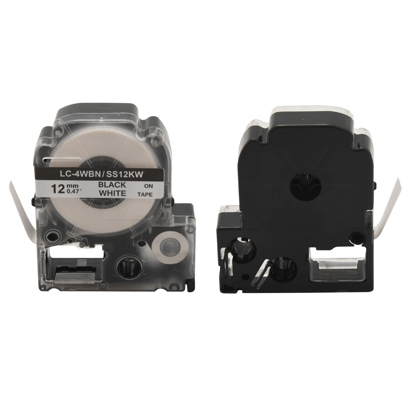 Paquet de 5 remplacer LK-4WBN LC-4WBN9(SS12KW) bandes d'étiquettes (12mm X 8M)