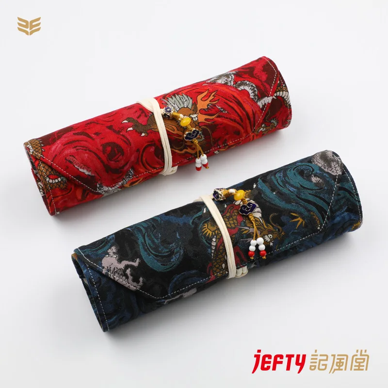 

5+1 Japanese Fountain Pen Case ,Suede Multi-scratch Anti-scratch Pen Rolling Curtain Storage Protection Kawaii Pencil Case