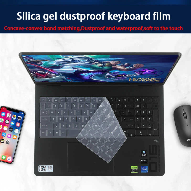 

Для игрового ноутбука HP OMEN 16-ap/16-am, силиконовая пленка для клавиатуры, пленка для экрана ноутбука, закаленная пленка, HD-пленка, матовая пленка, антисиняя пленка