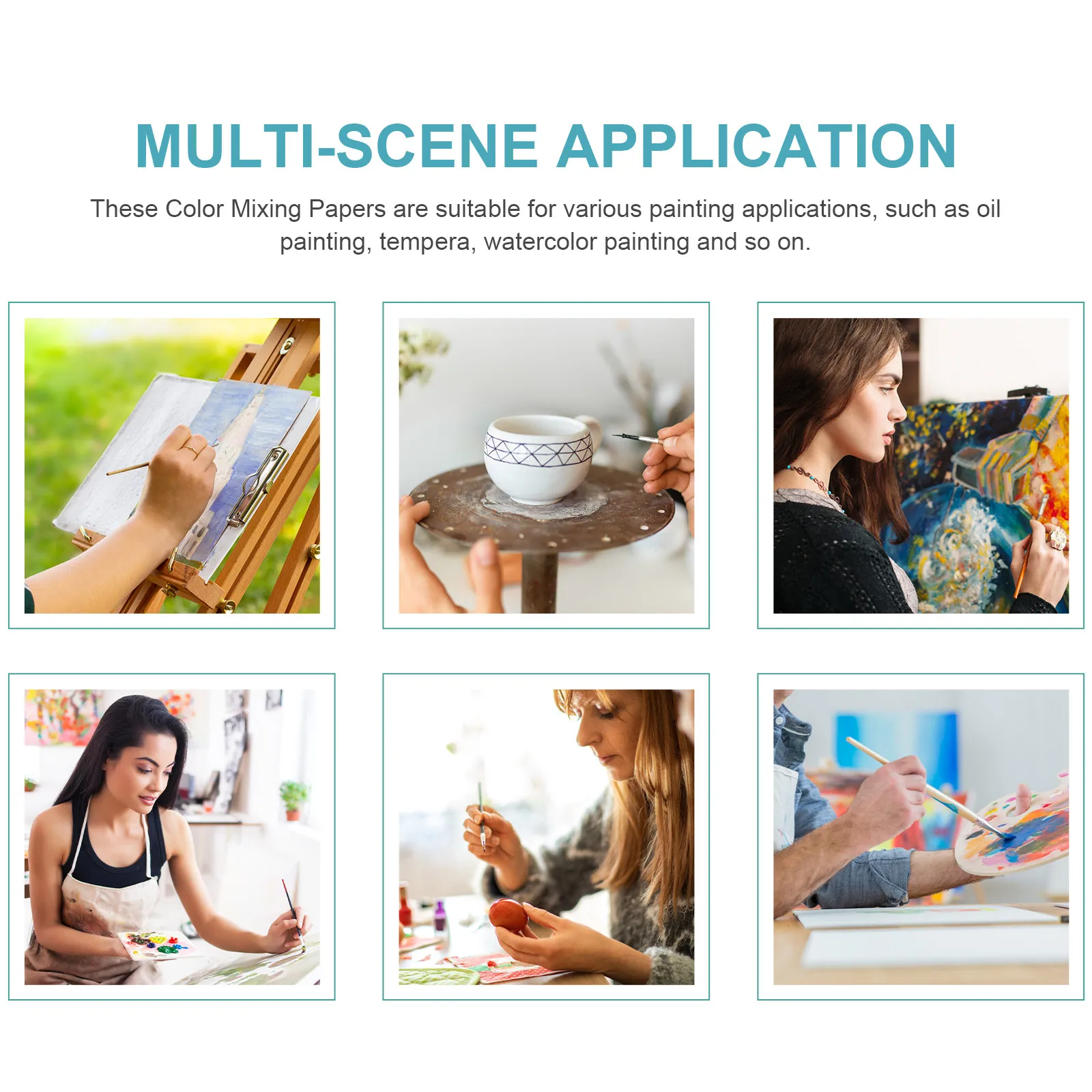 

2 шт. одноразовой бумаги для рисования, двусторонняя, с гладким покрытием, цветная, для художников, для акрила, масла, гуаши, акварели