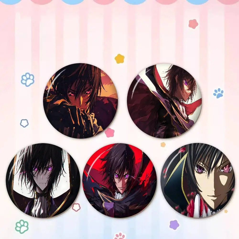 C-Code-Geass Strategic-Epic Tinplate Pin Button Custom Anime Role Old-school Brooch Cartoon Collar Badge Jewelry Gift Fans