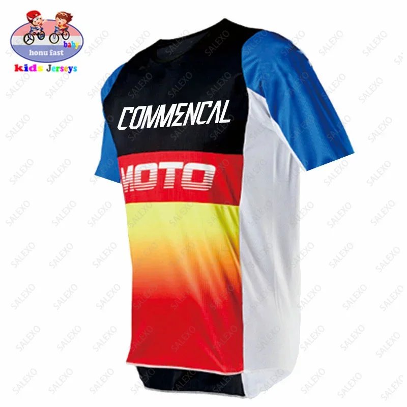 Kids Short Sleeve Motocross Jersey 2025 Children Balance Car Mountain Shirt Motorcycle Clothing Boy Girls Outdoor MTB T-Shirts