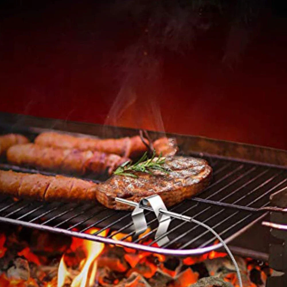 

3pcs Oven Oven Temperature Detection Sensor BBQ Grill Probe Clip Accessories Cooking Food Meat Thermometer Outdoor Camping Cook
