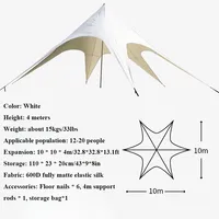 4M Height Extra Large Canopy Tent for Outdoor Camping lotus Cloud Roof Living Room thickened Rain and Sun Protection Awning Tarp