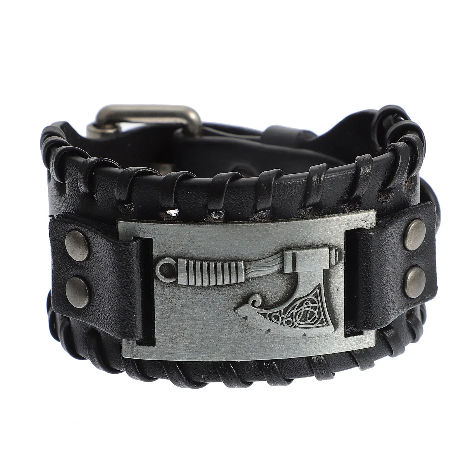 Pulseira Pirata Masculina Estilo Retrô Vintage Ajustável Presente Personalizado Acessório de Moda Joia