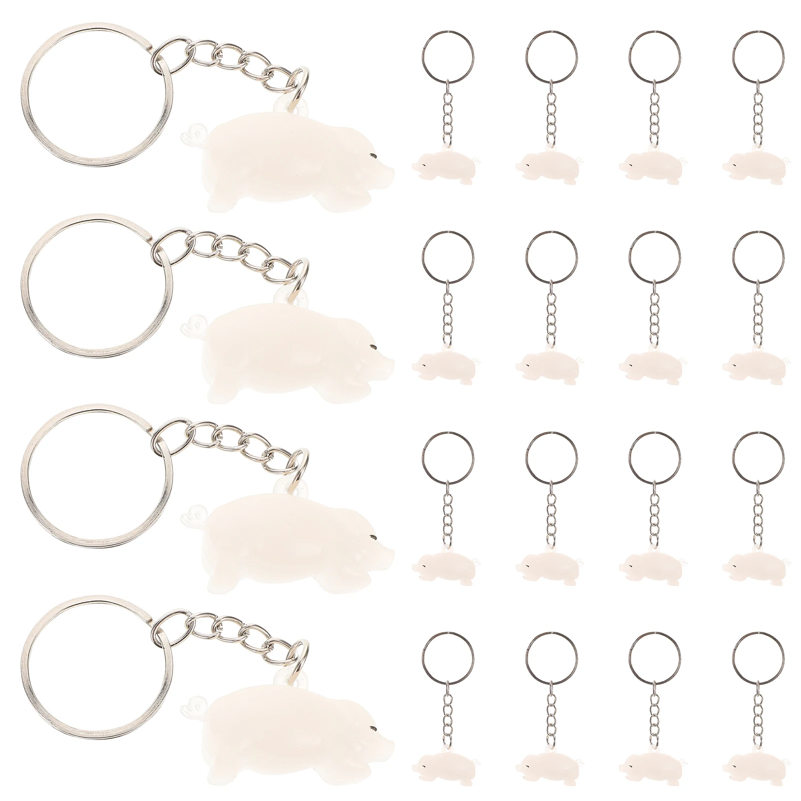 

20 Pcs Changing Roast Pig Keychain Decorations Interior Aesthetic Decorations Rear View Mirror Hanging PVC Swinging