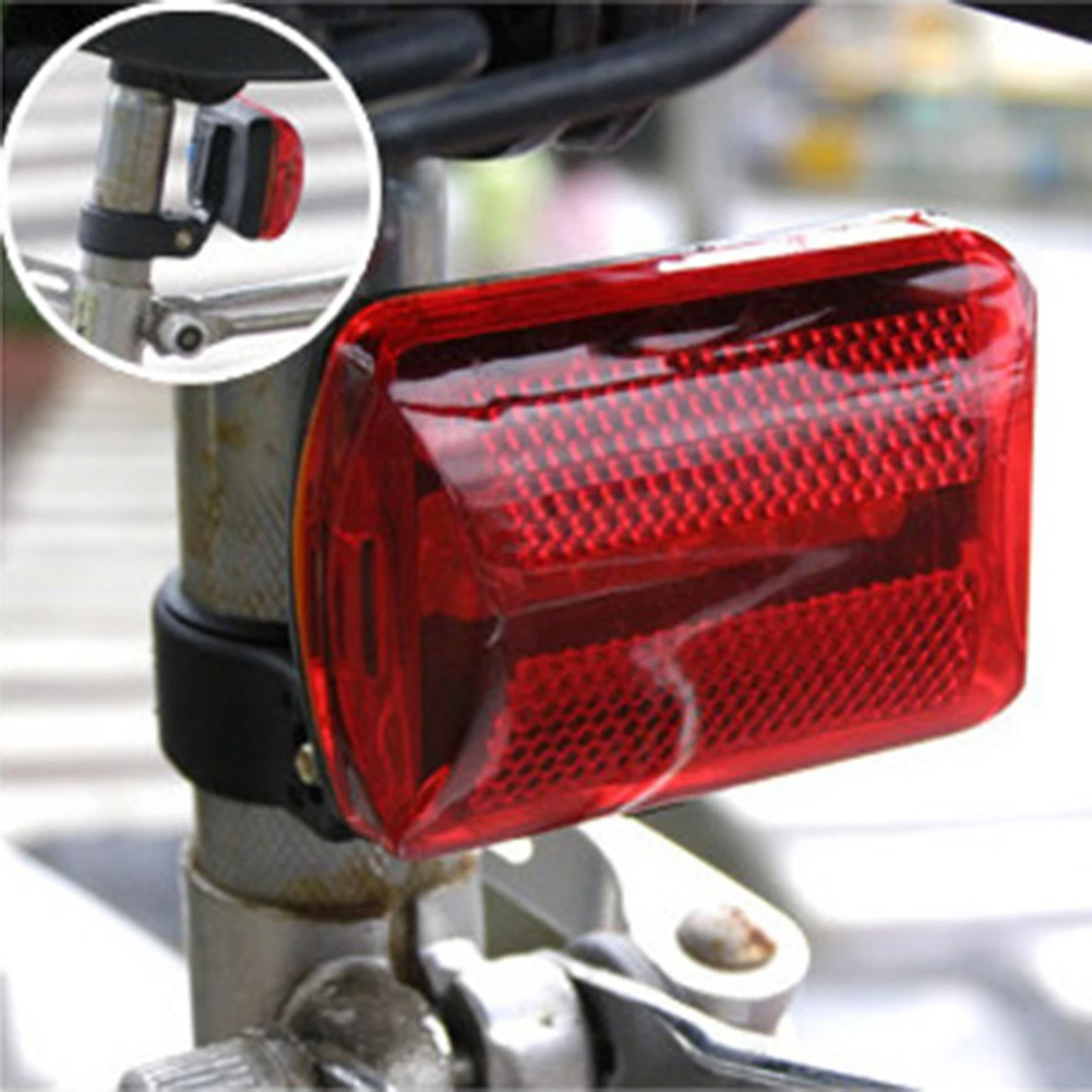 Bicycle Rear Tail Light 5-LED Safety Flashing Mount Long-lasting Power AA Battery Powered  7 Lighting Modes Lights