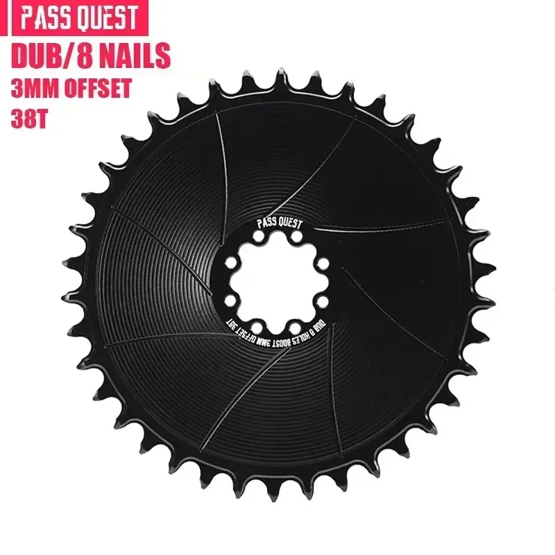 pass questチェーンリング 53T-39T PASS QUEST 3 ミリメートルオフセット 8 ボルトロードバイクナロー