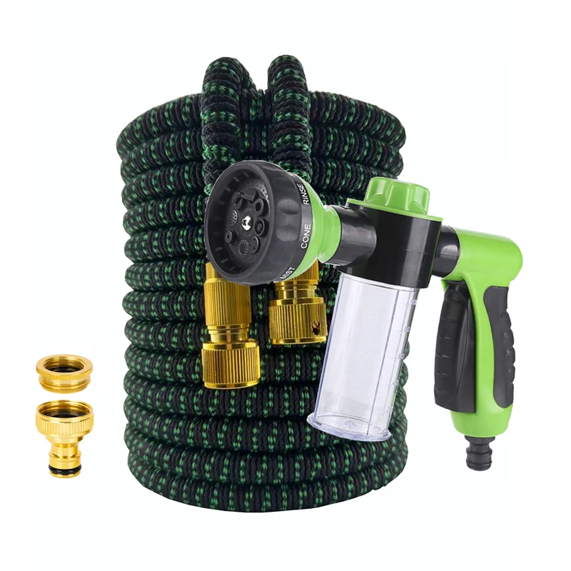 

Гибкая телескопическая водопроводная труба, водяной пистолет высокого давления, садовая ферма, принадлежности для орошения и очистки, садовый водяной шланг 25 футов-100 футов