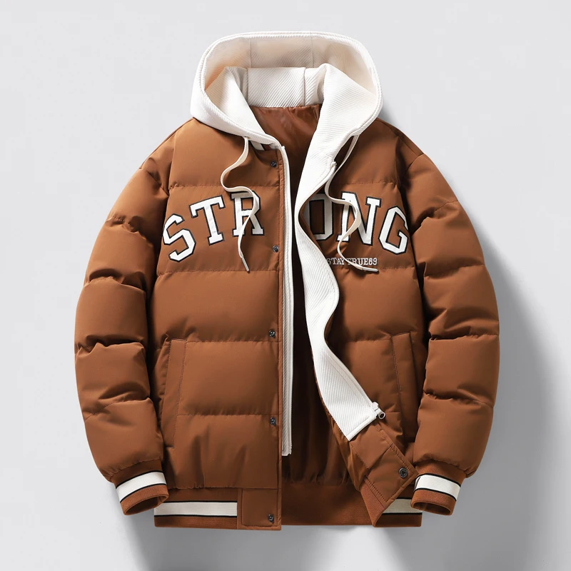 

Thick Warm Jackets Plus Size Male Warm New Winter Men's Parkas Multi-Pockets Casual Hooded Windbreaker Padding Thermal Coat