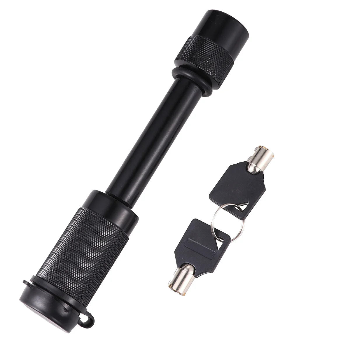 

Anti-theft Latch Lock Locking Pin Key Coated Dual Receiver Locking Hitch Pin Black