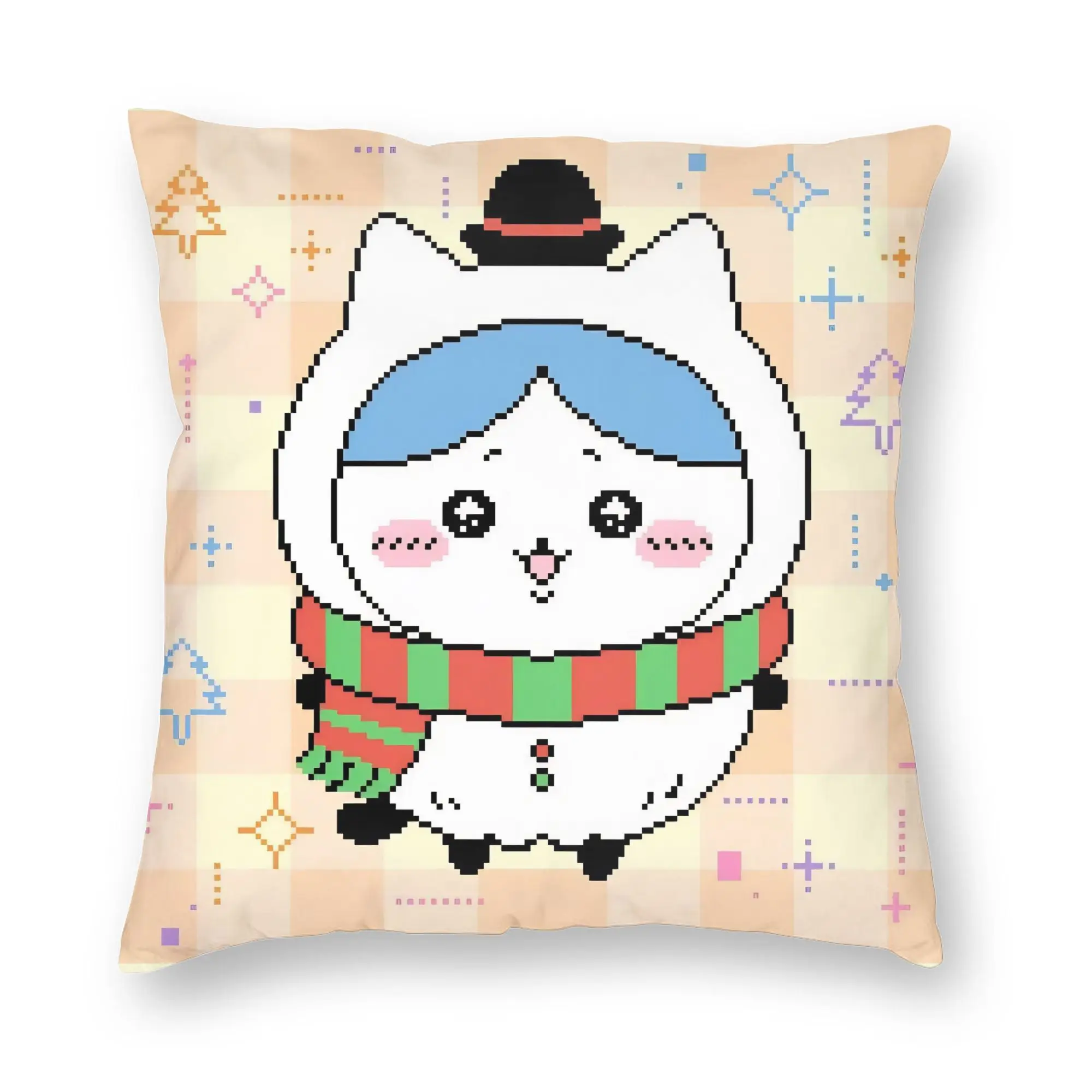 Chiikawas Cute Pixel Pillowcase Double-sided Printing Fabric Cushion Cover Gift  Pillow Case Cover Home Square 40X40cm