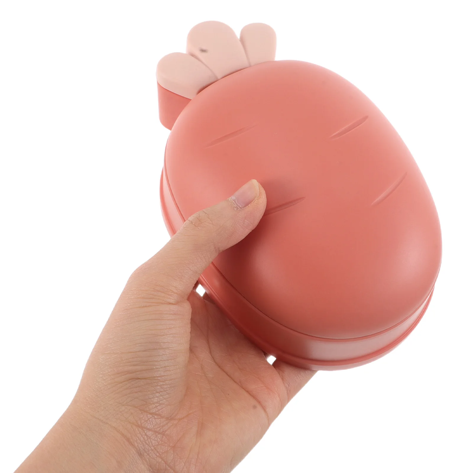 

4Pcs Carrot Shaped Soap Holder Double Layer Self Draining Dish for Bathroom Kitchen Travel Camping Self Draining Soap Holder