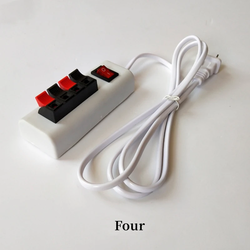 1PCS 1.5meter Long With Switch 220V LED Lighting Accessories Two/Four-bit Test Clip Power Box Clip Seat Quick Test Box