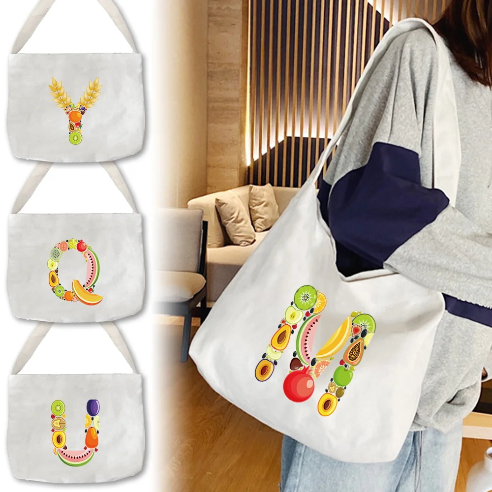 Tote Bags Handbag Women's Shoulder Bag Travel Organizers Bag Versatile Fruit Printing Series Commuting Shopper Tote Bags