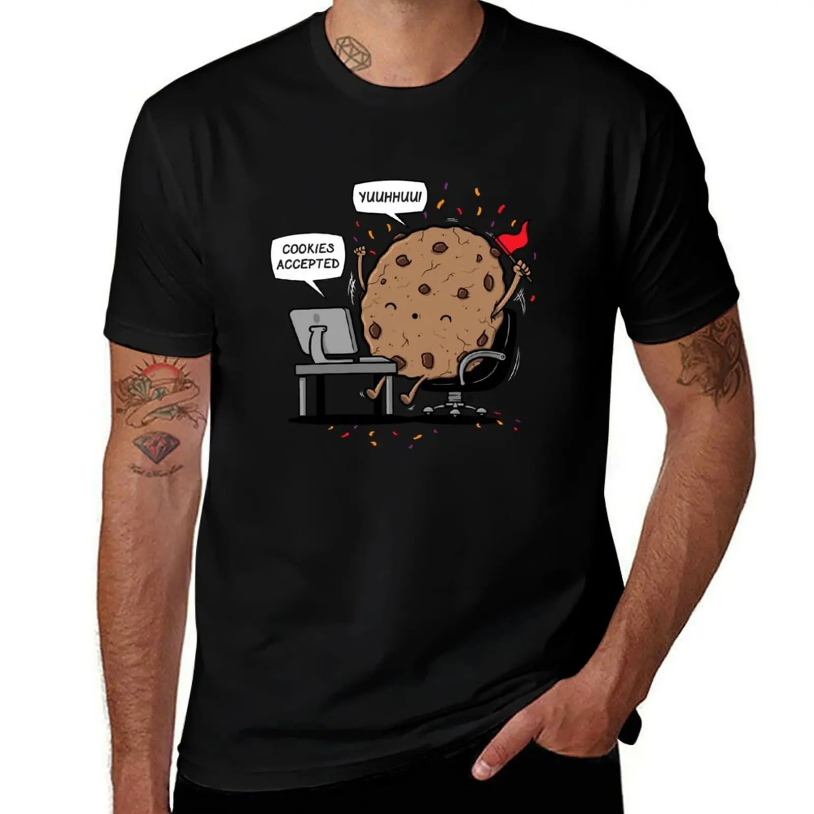 ACCEPTED COOKIES T-Shirt Large Size Breathable Tee