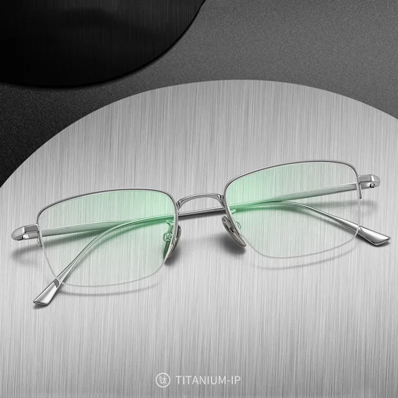 KUXA Herenbril met lenzen op sterkte Puur titanium optiekframe Progressieve bijziendheid Brillen Leesfilter Blauw licht